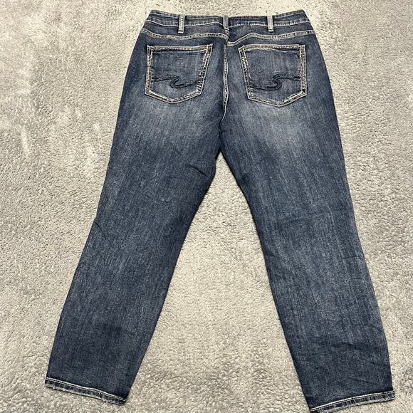 Silver Jeans Womens 16 /26 (34x25) Avery Skinny Crop Western Thick Stitch - Picture 3 of 11